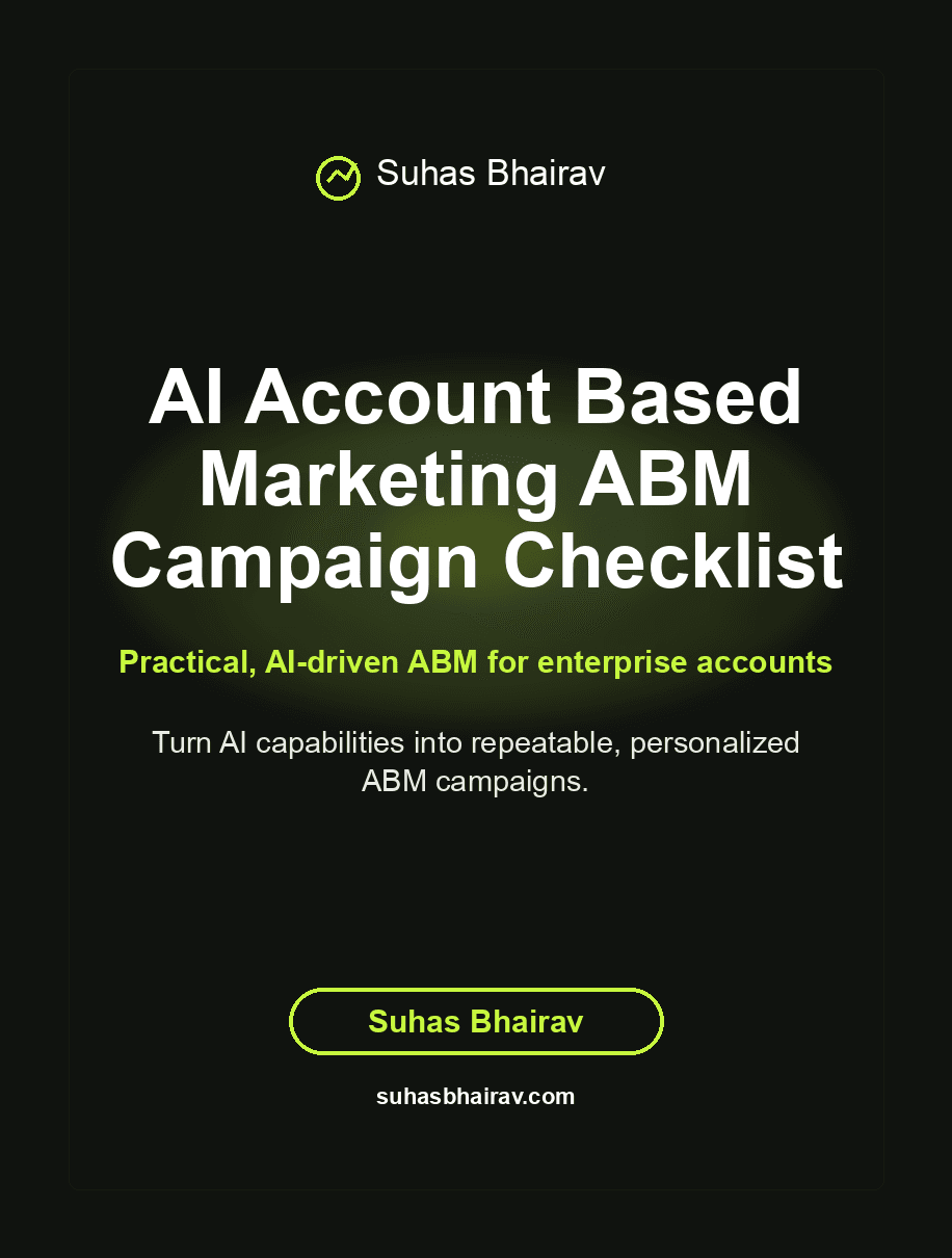 AI Account Based Marketing ABM Campaign Checklist cover