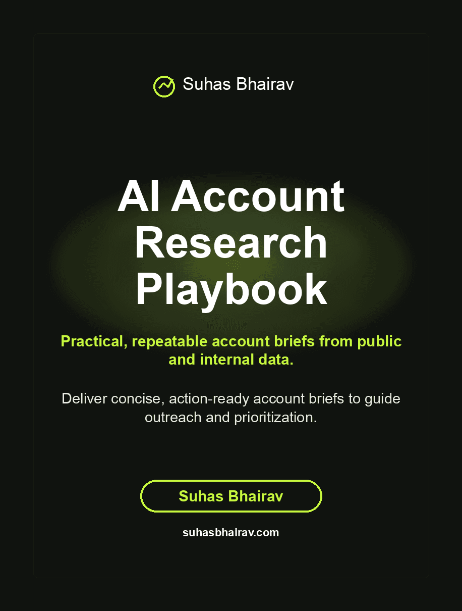 AI Account Research Playbook cover