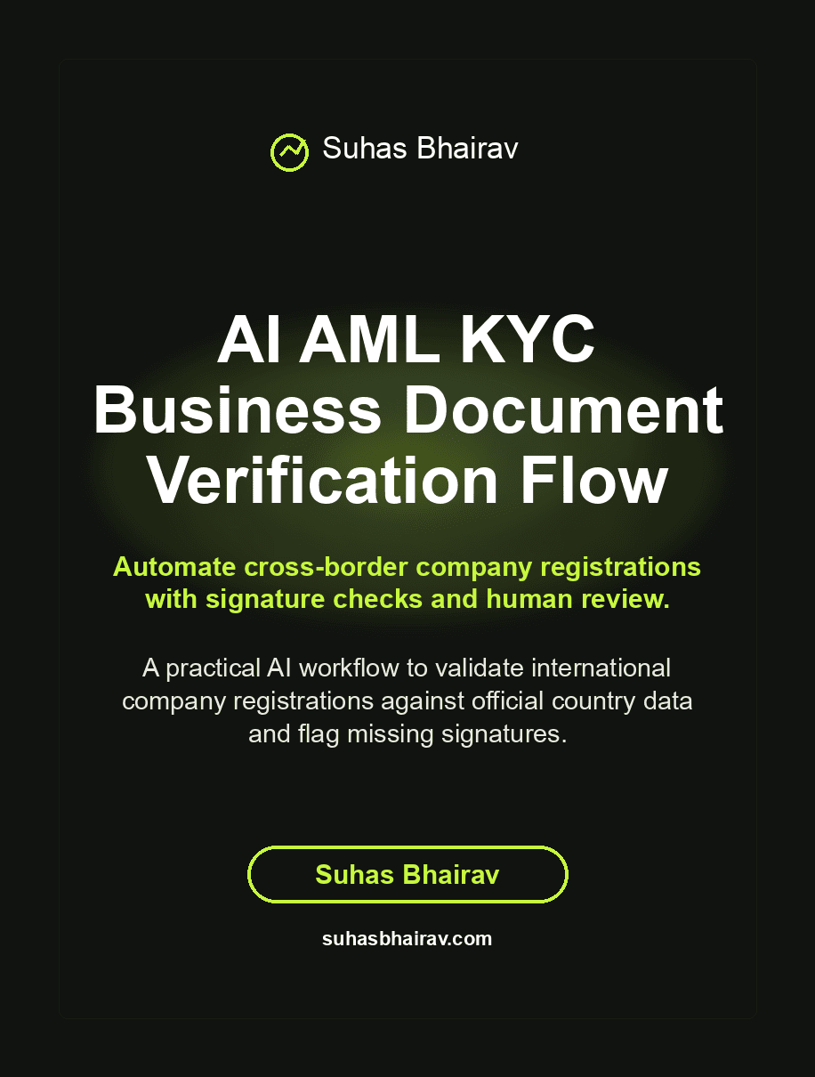 AI AML KYC Business Document Verification Flow cover