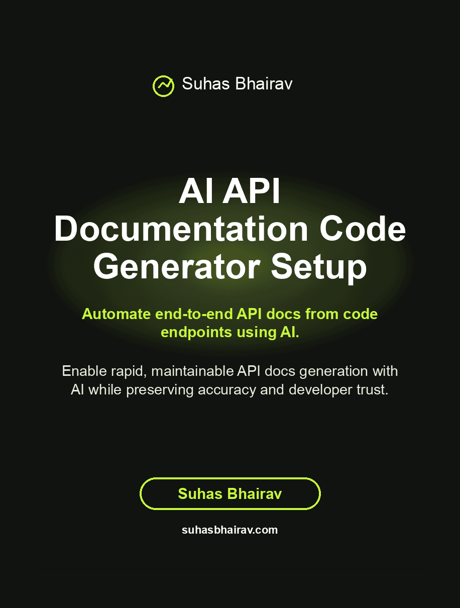 AI API Documentation Code Generator Setup cover