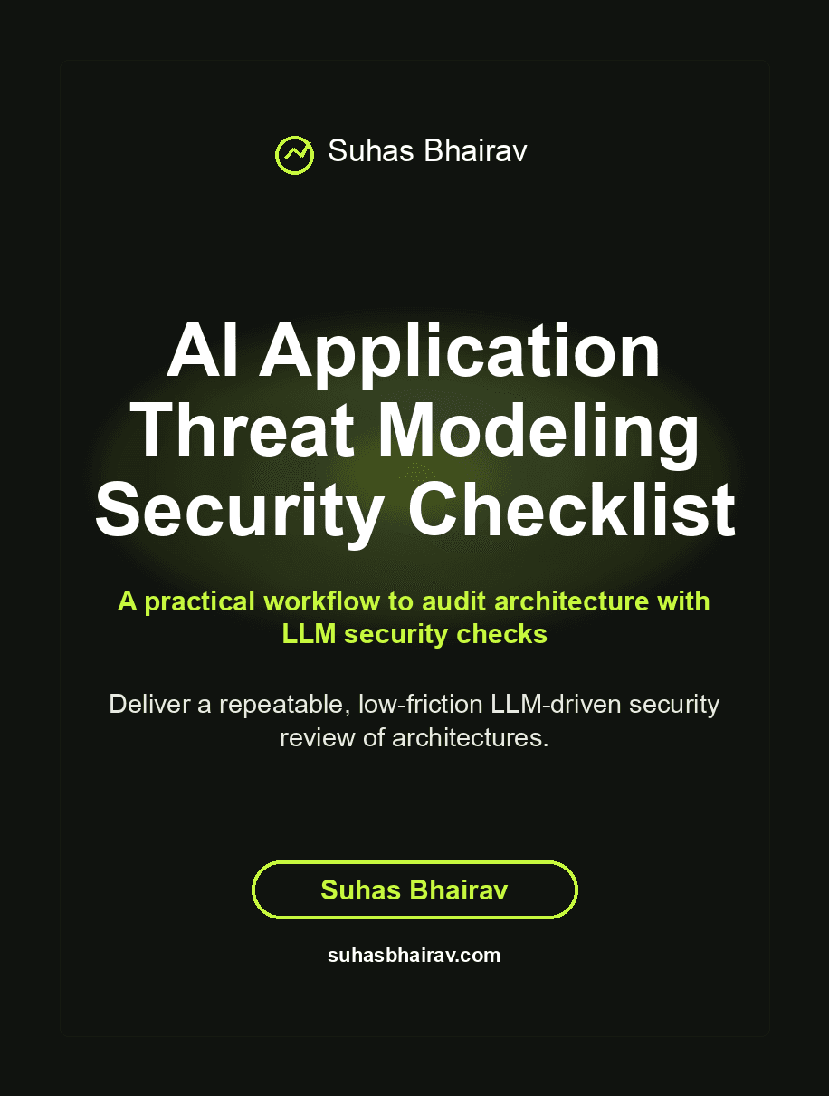 AI Application Threat Modeling Security Checklist cover