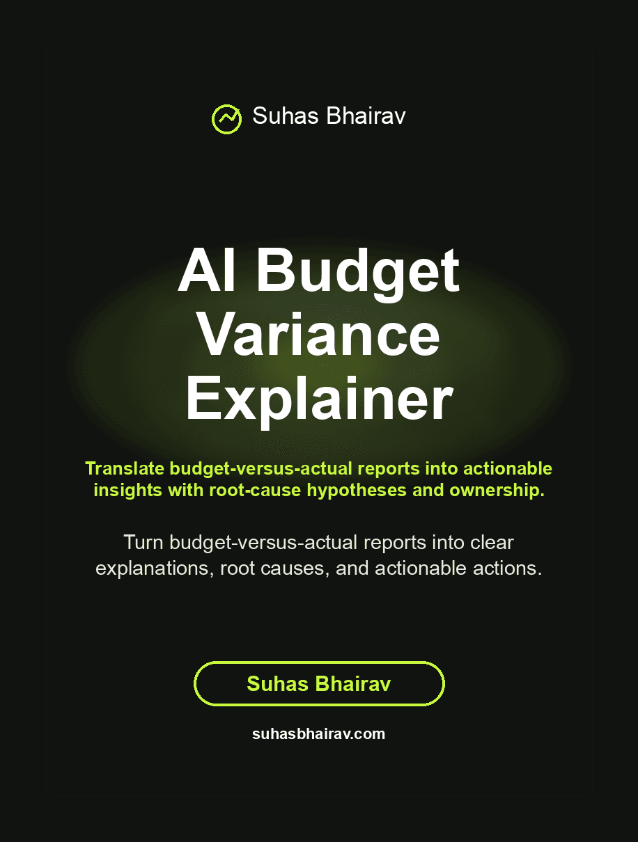 AI Budget Variance Explainer cover