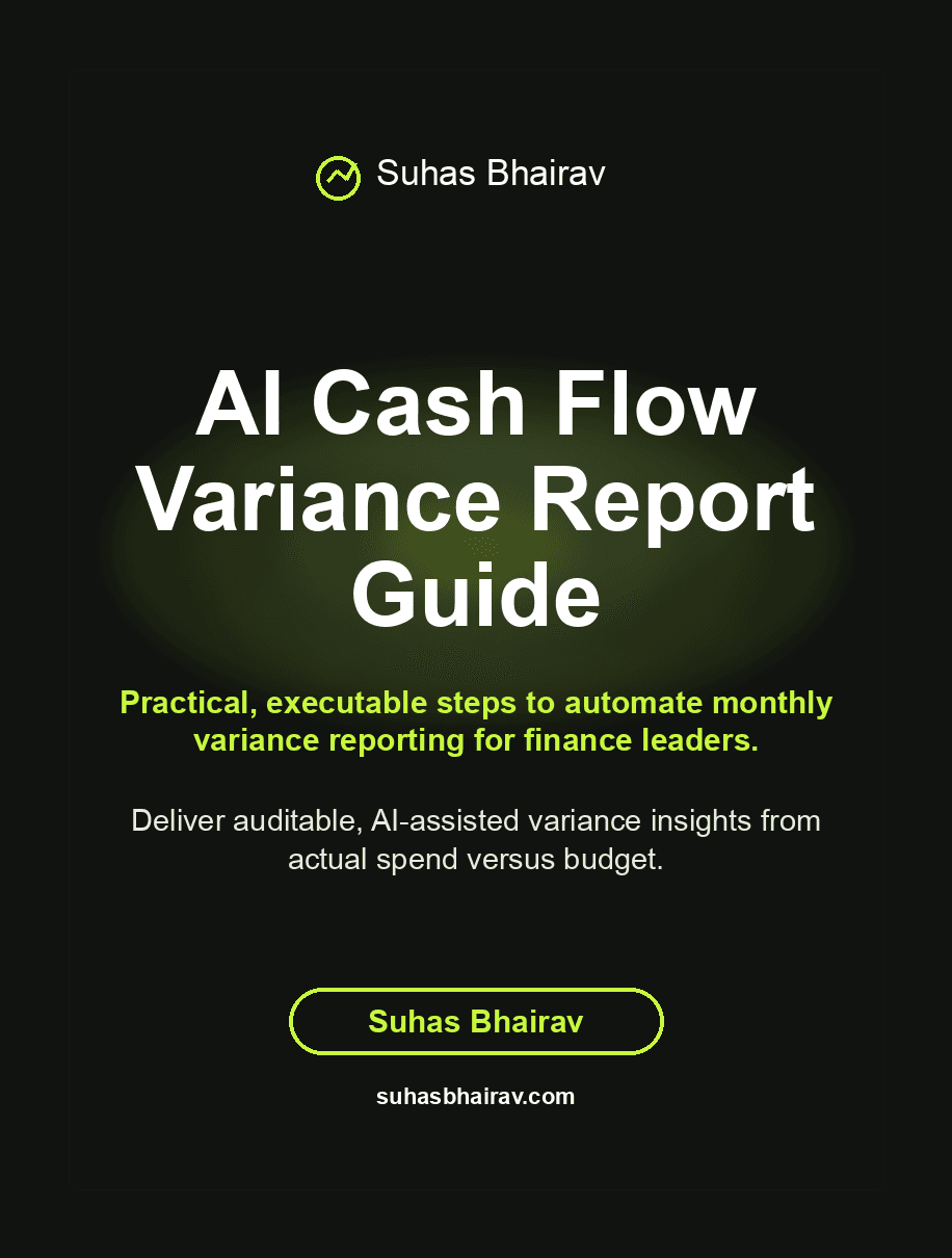 AI Cash Flow Variance Report Guide cover
