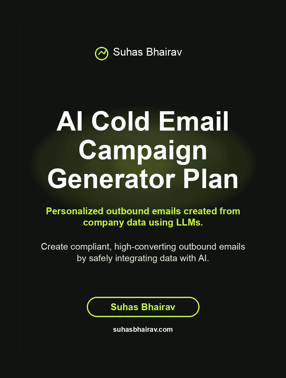 AI Cold Email Campaign Generator Plan cover