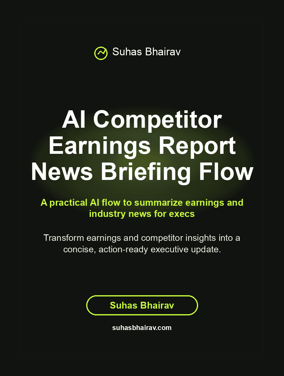 AI Competitor Earnings Report News Briefing Flow cover