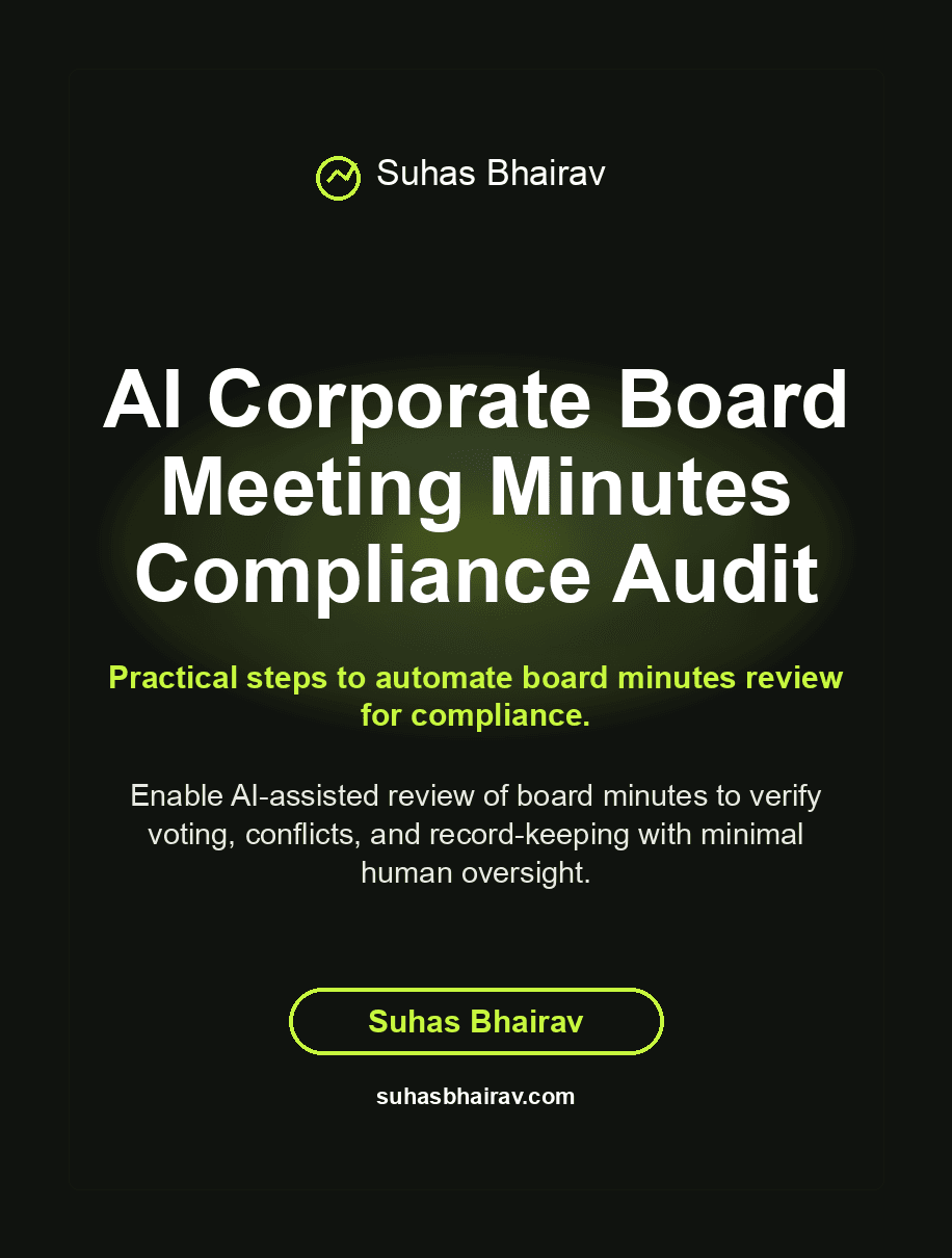 AI Corporate Board Meeting Minutes Compliance Audit cover