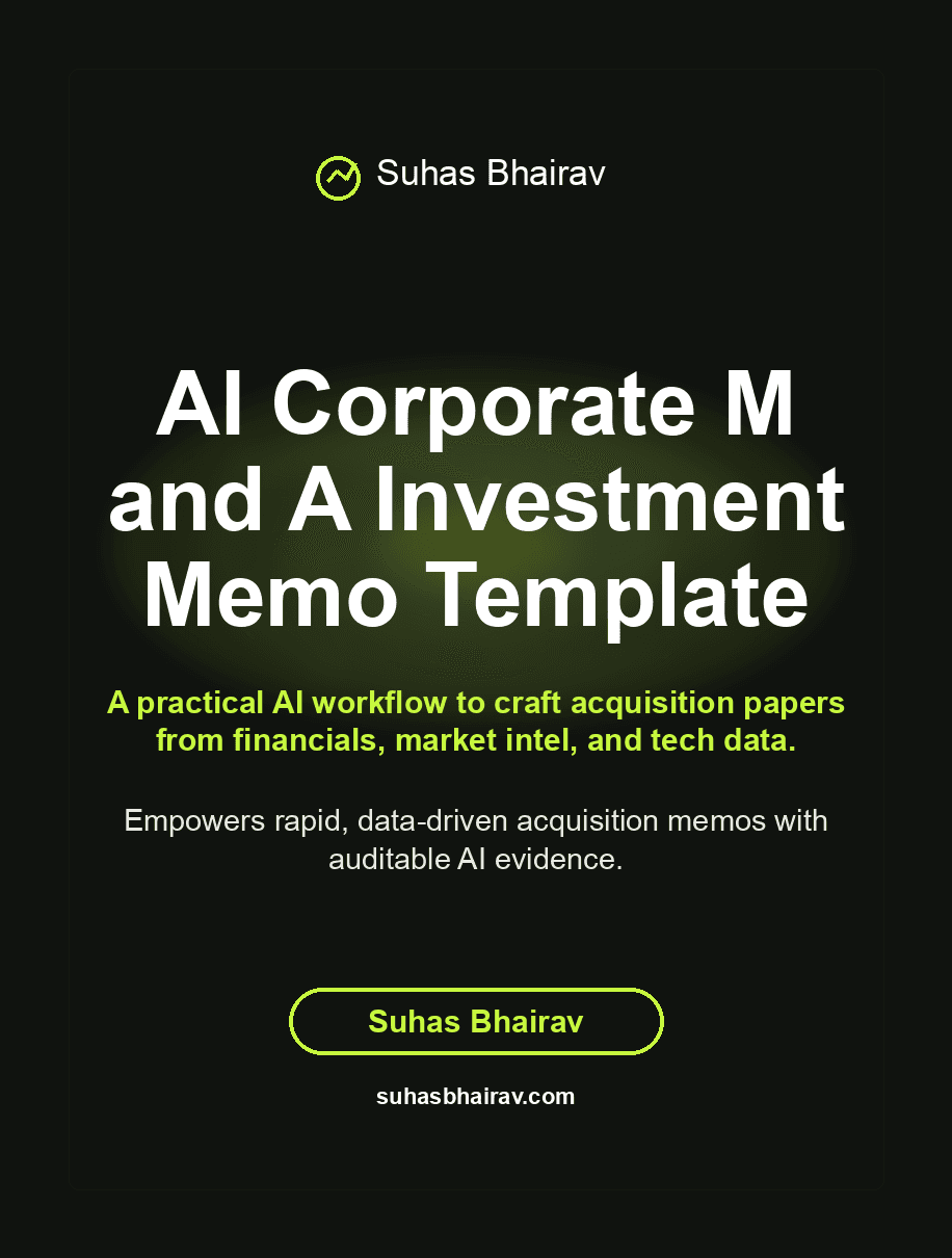 AI Corporate M and A Investment Memo Template cover