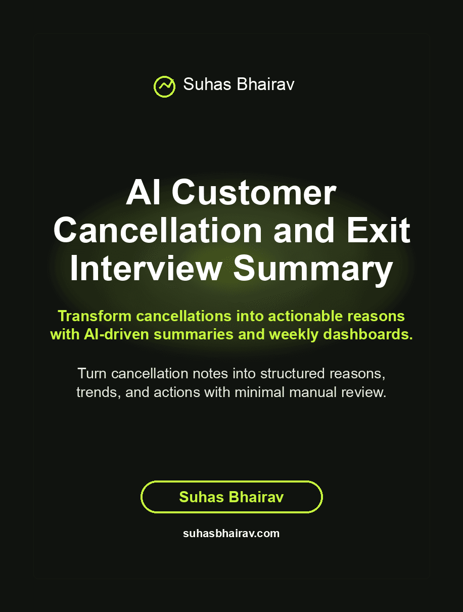 AI Customer Cancellation and Exit Interview Summary cover