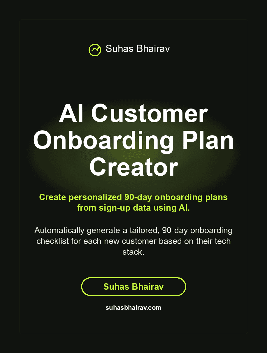 AI Customer Onboarding Plan Creator cover