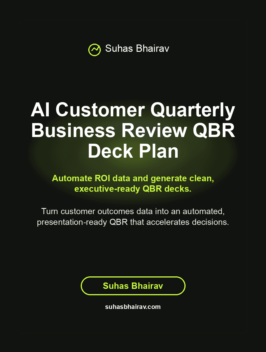 AI Customer Quarterly Business Review QBR Deck Plan cover
