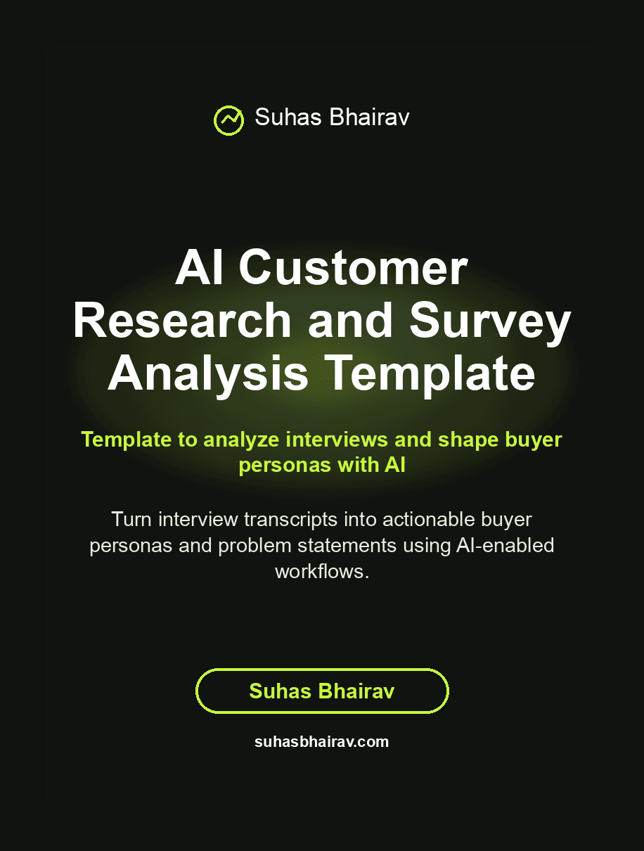 AI Customer Research and Survey Analysis Template cover