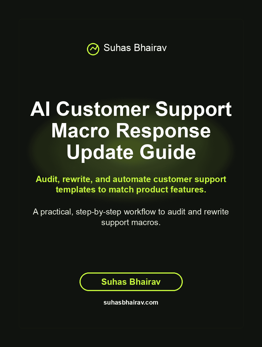 AI Customer Support Macro Response Update Guide cover
