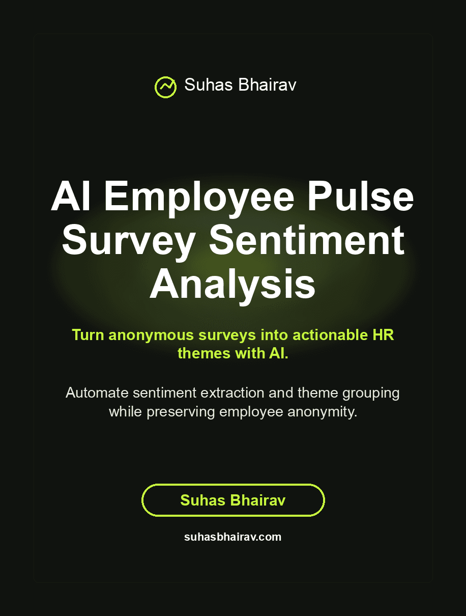 AI Employee Pulse Survey Sentiment Analysis cover
