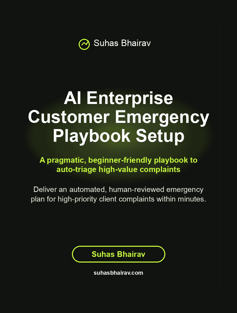 AI Enterprise Customer Emergency Playbook Setup cover