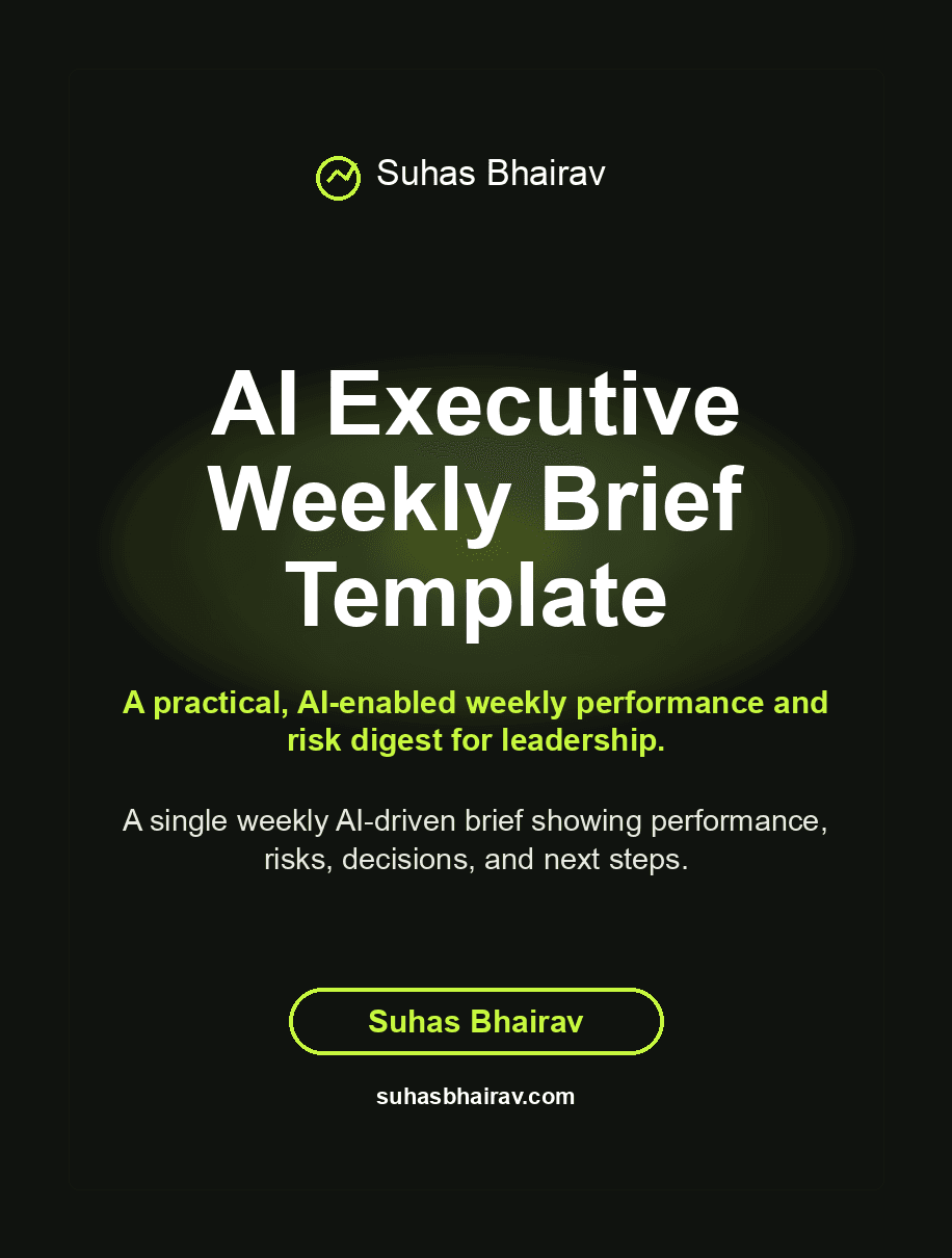 AI Executive Weekly Brief Template cover