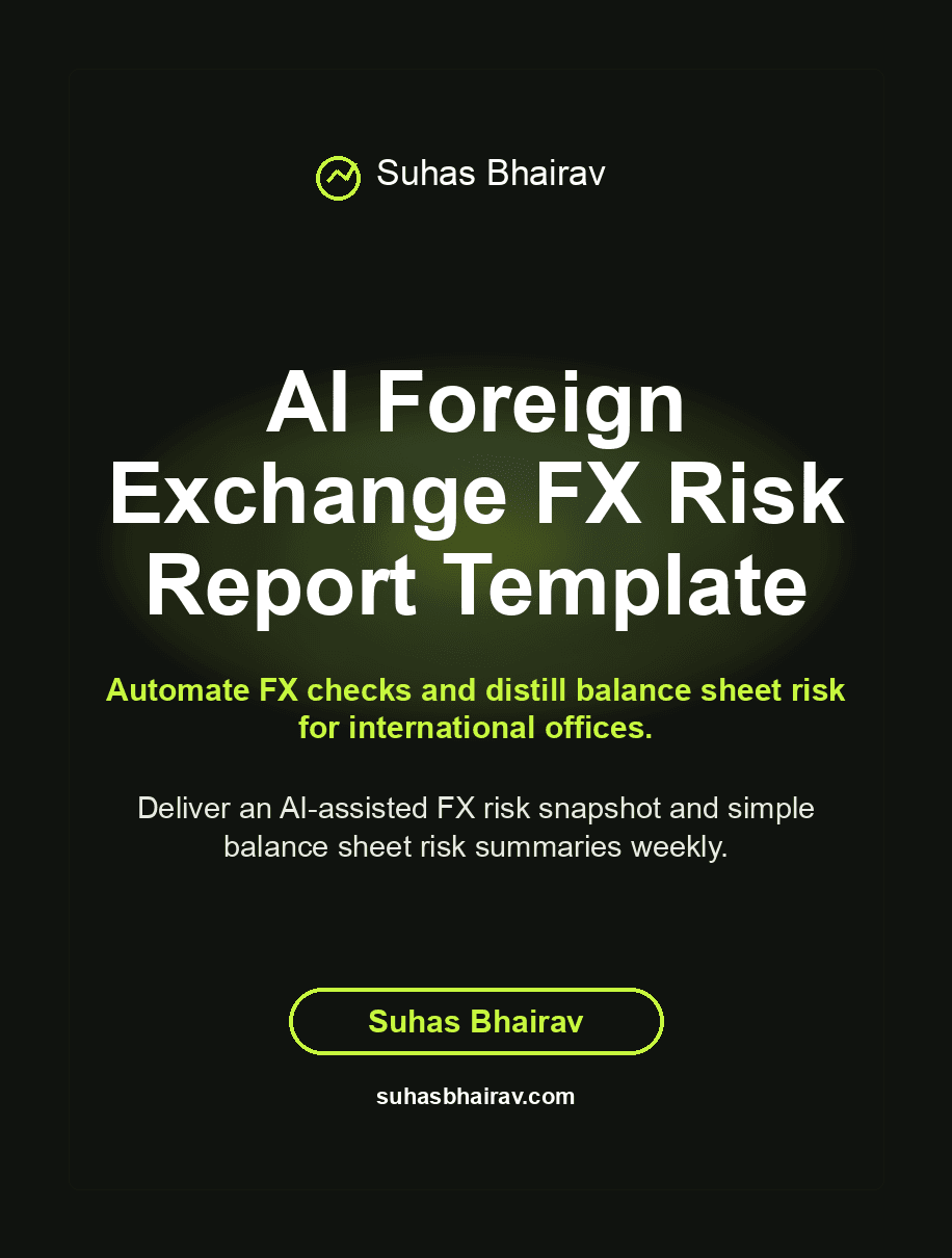 AI Foreign Exchange FX Risk Report Template cover