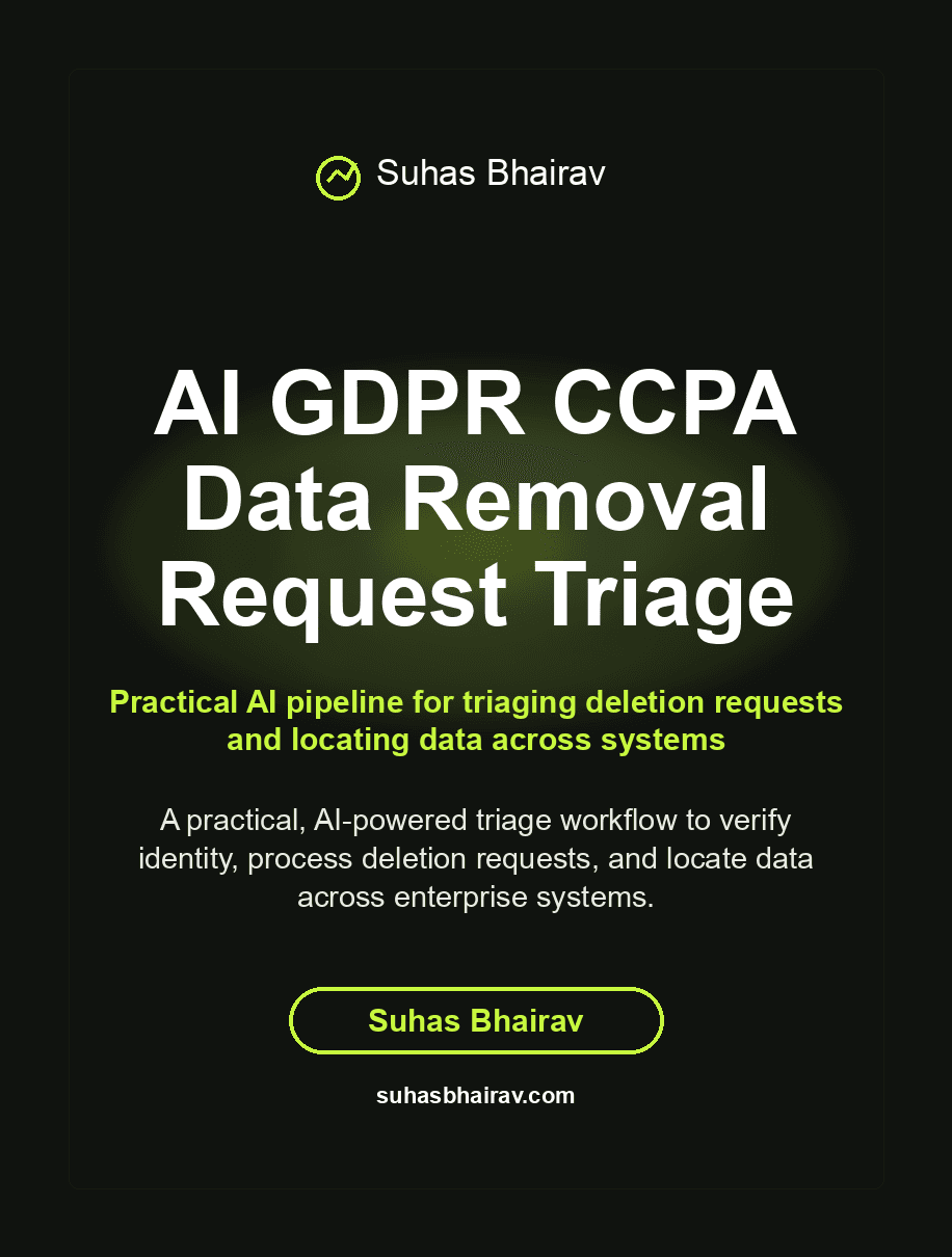AI GDPR CCPA Data Removal Request Triage cover