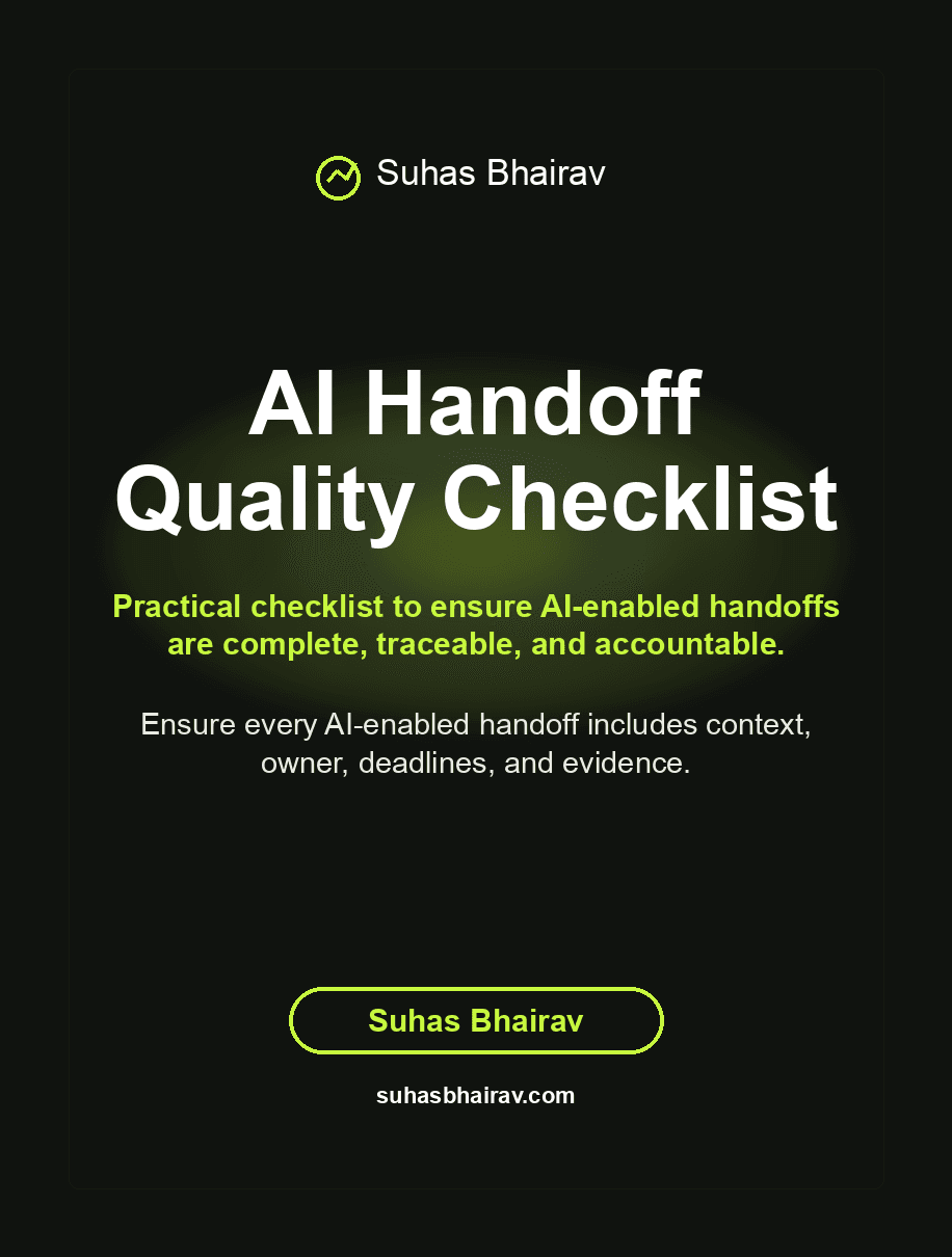 AI Handoff Quality Checklist cover