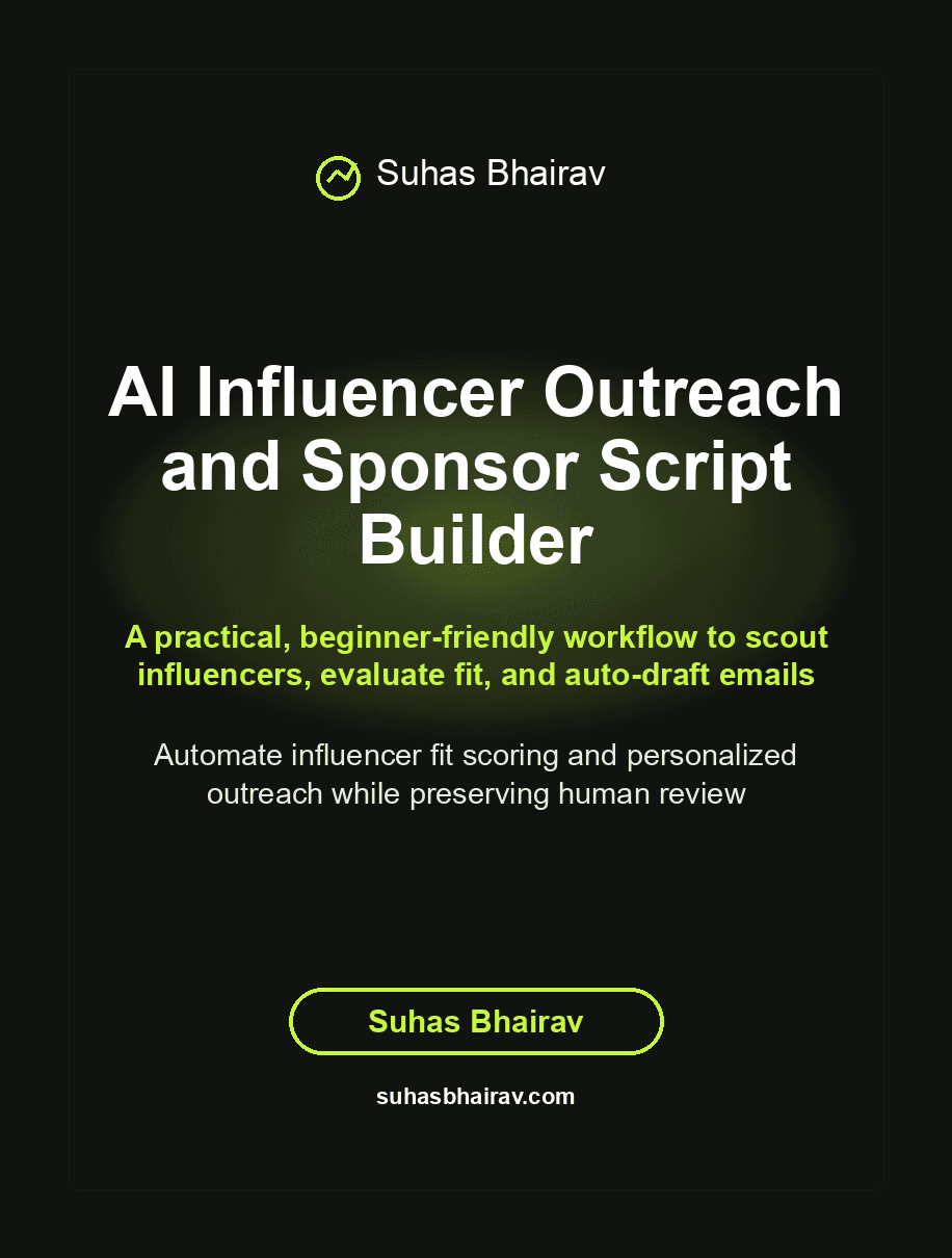 AI Influencer Outreach and Sponsor Script Builder cover