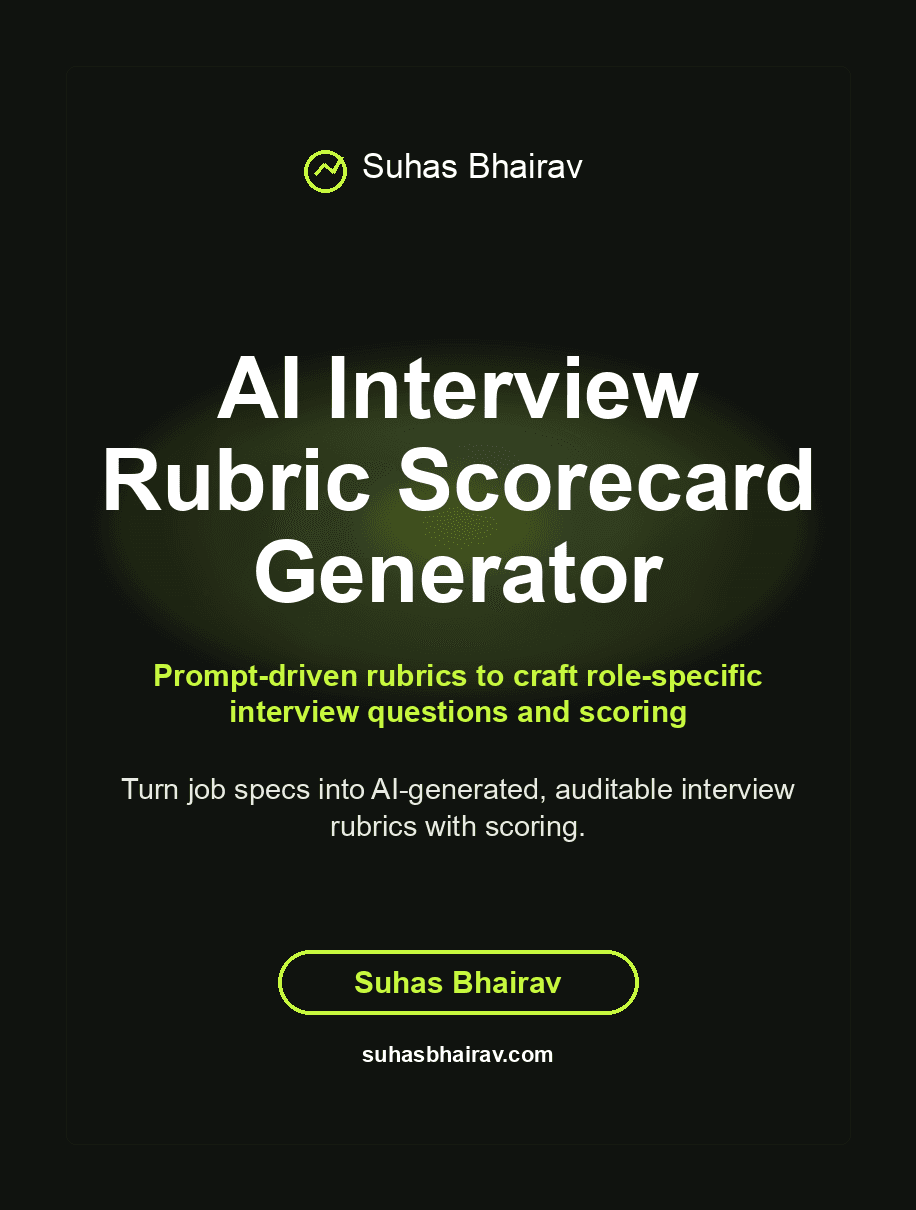 AI Interview Rubric Scorecard Generator cover