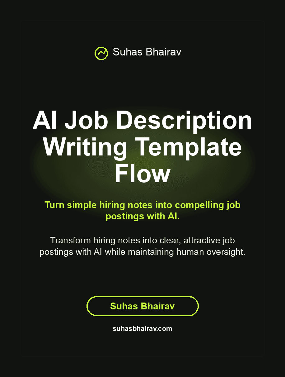 AI Job Description Writing Template Flow cover