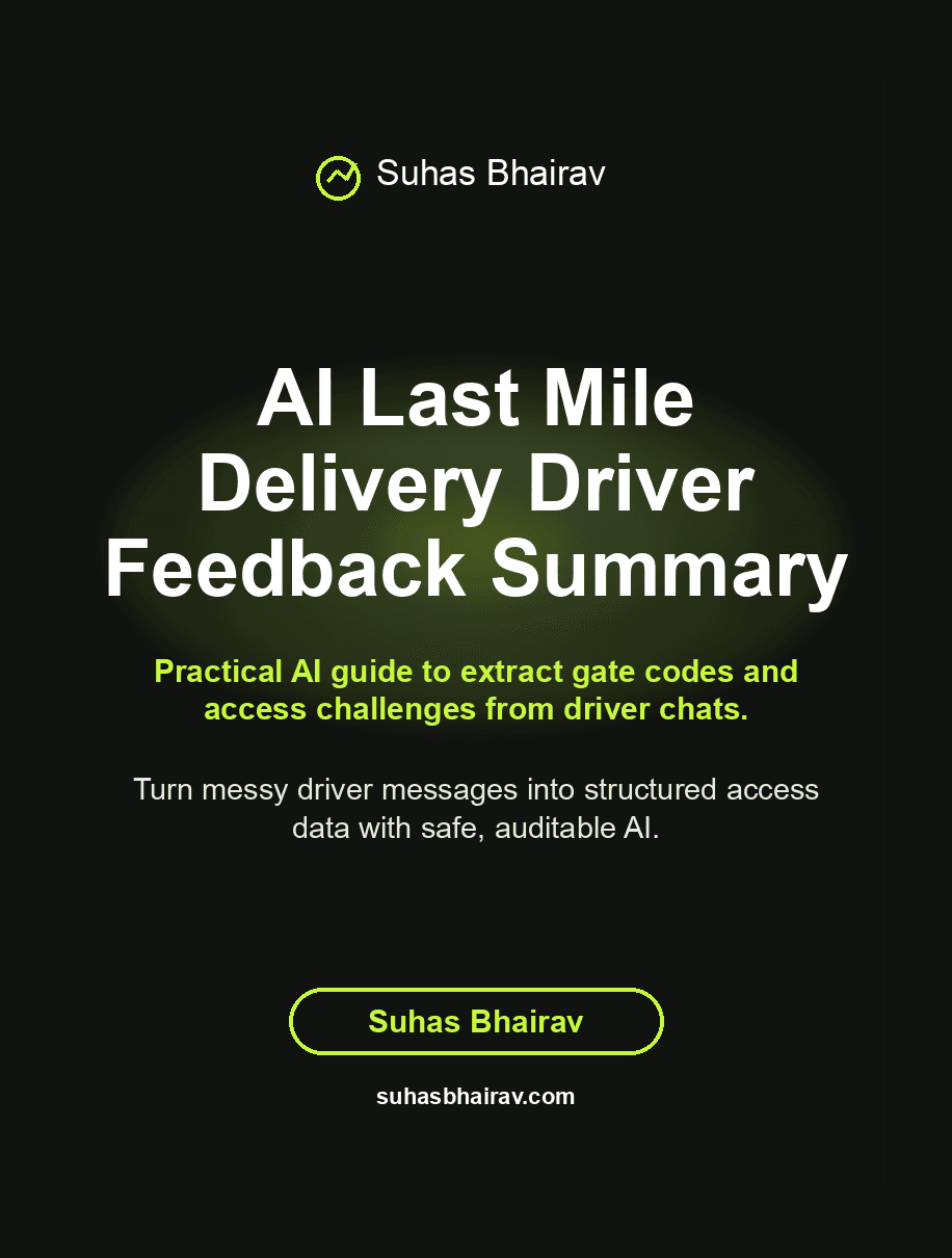AI Last Mile Delivery Driver Feedback Summary cover