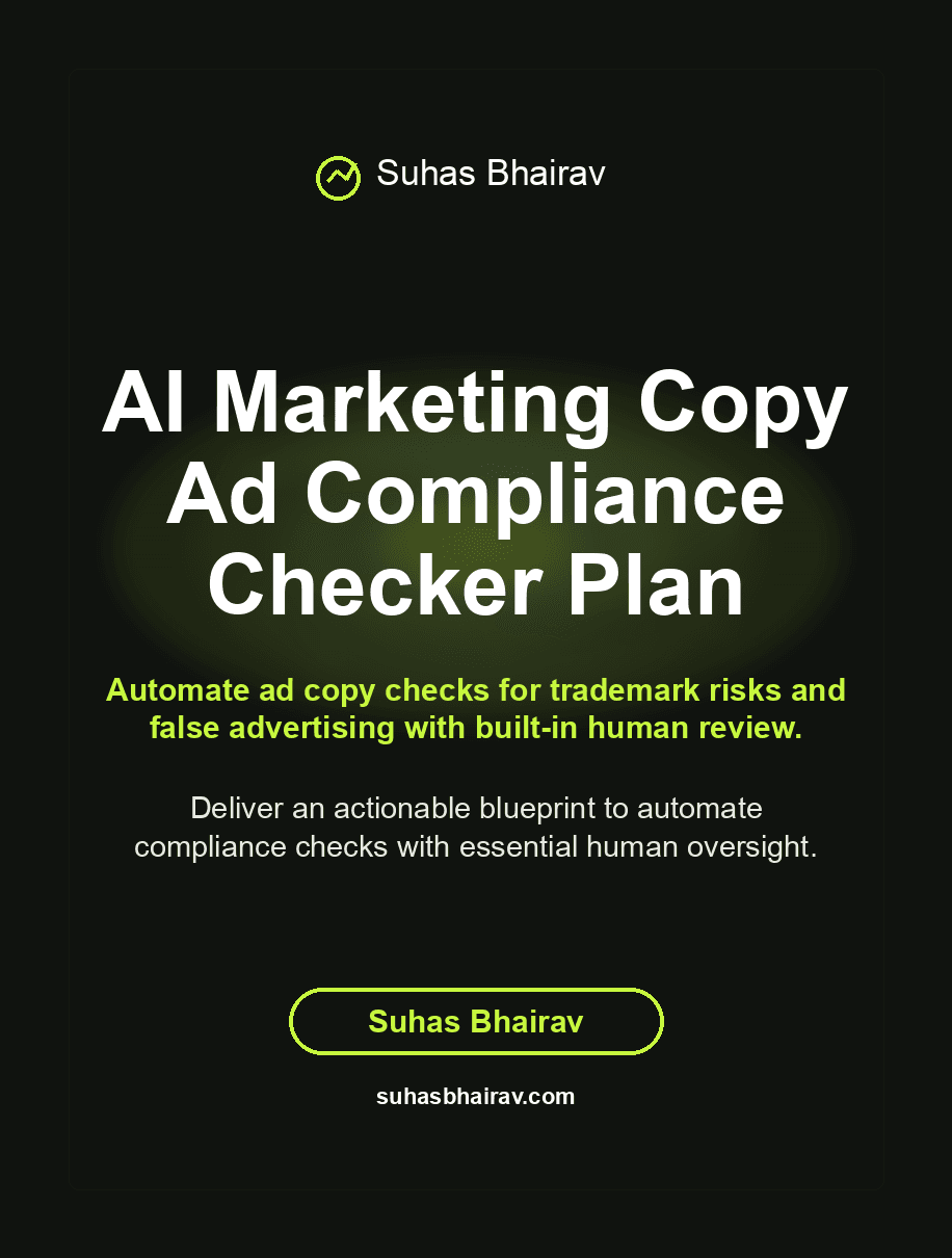 AI Marketing Copy Ad Compliance Checker Plan cover