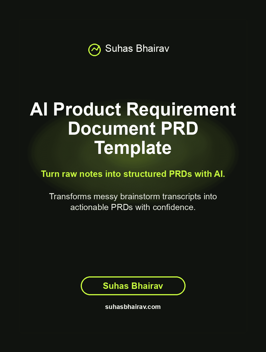 AI Product Requirement Document PRD Template cover