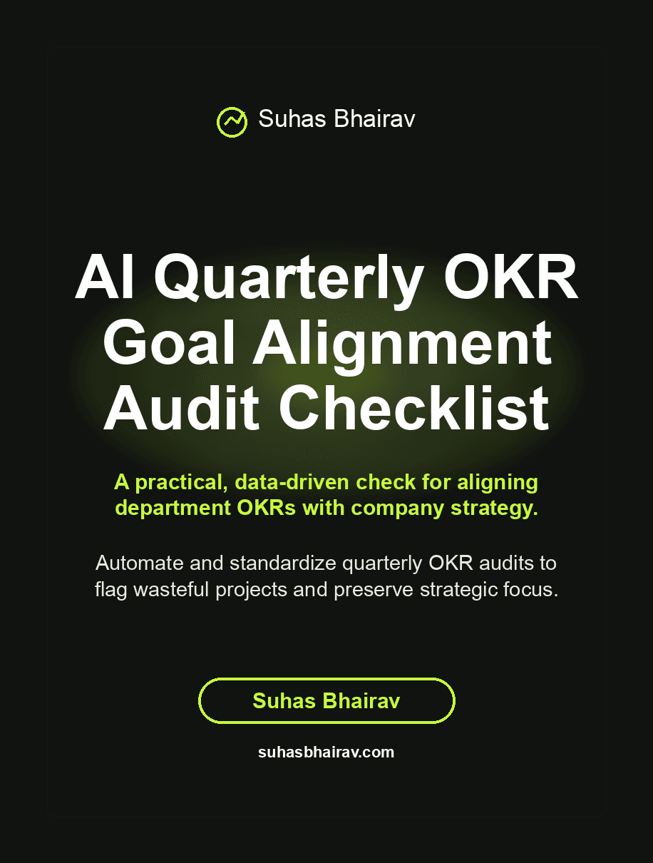 AI Quarterly OKR Goal Alignment Audit Checklist cover