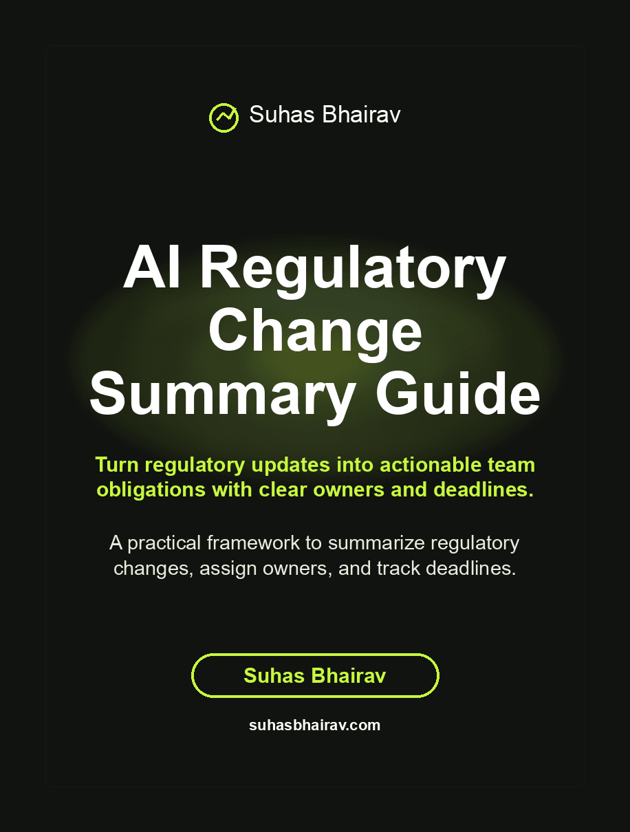 AI Regulatory Change Summary Guide cover