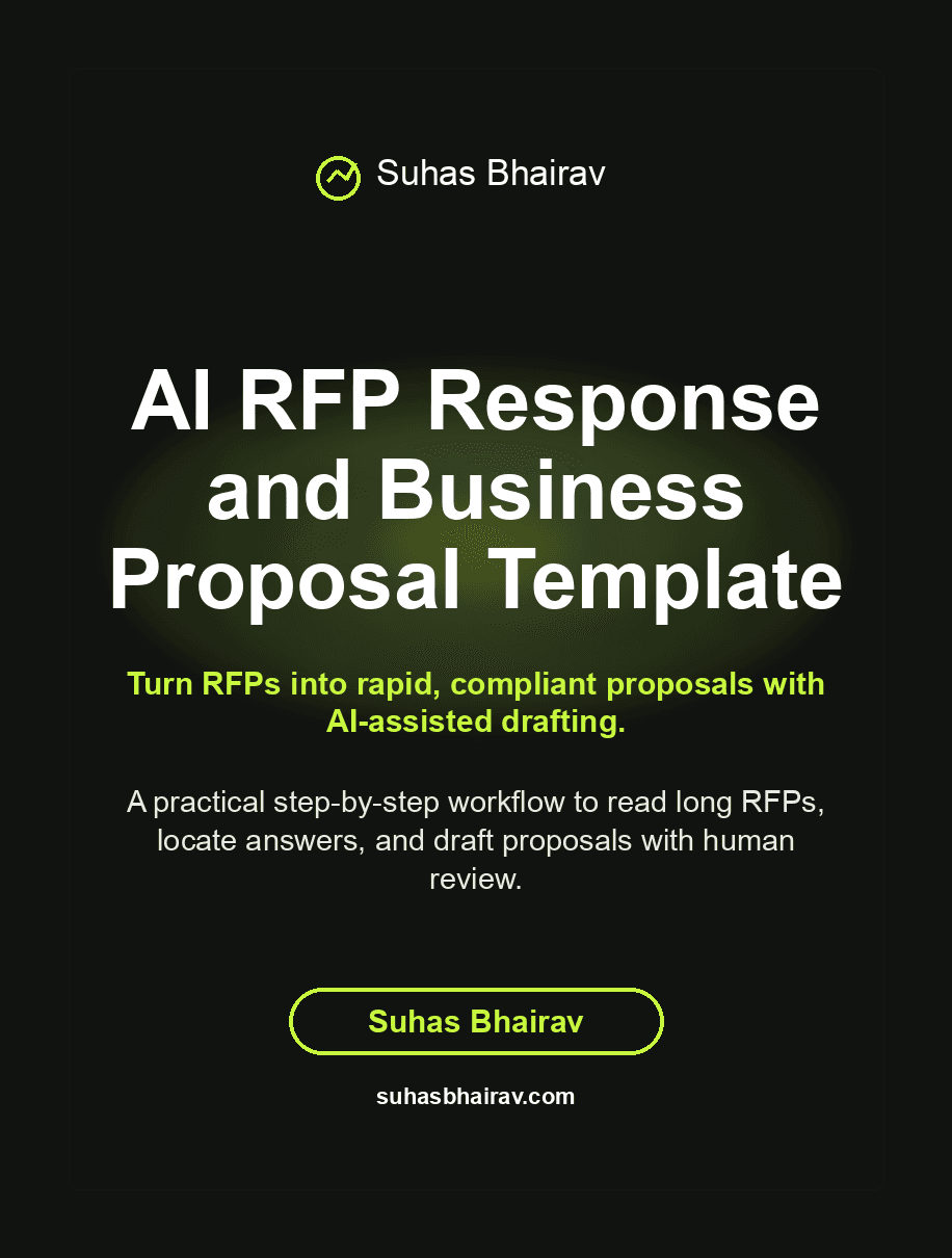 AI RFP Response and Business Proposal Template cover