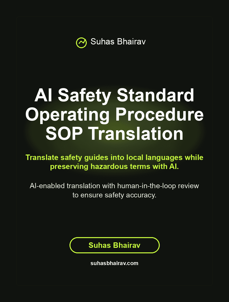 AI Safety Standard Operating Procedure SOP Translation cover