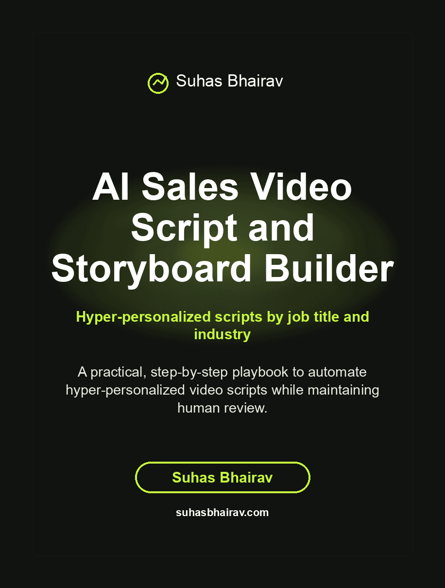 AI Sales Video Script and Storyboard Builder cover