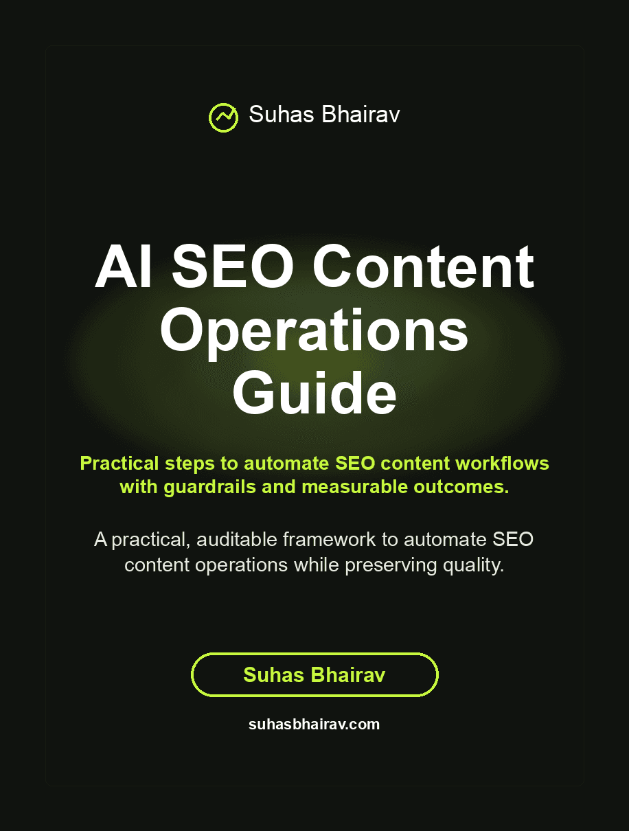AI SEO Content Operations Guide cover