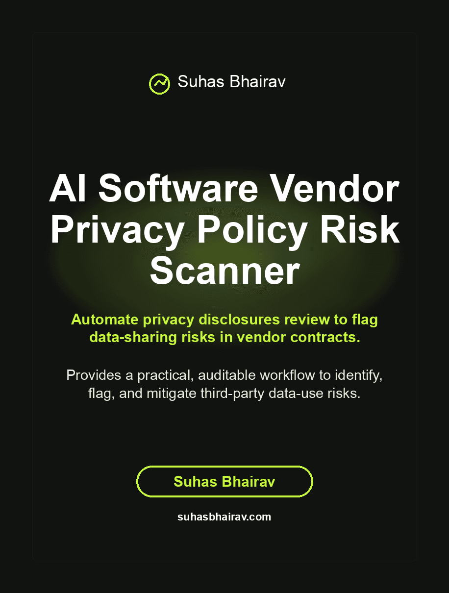 AI Software Vendor Privacy Policy Risk Scanner cover