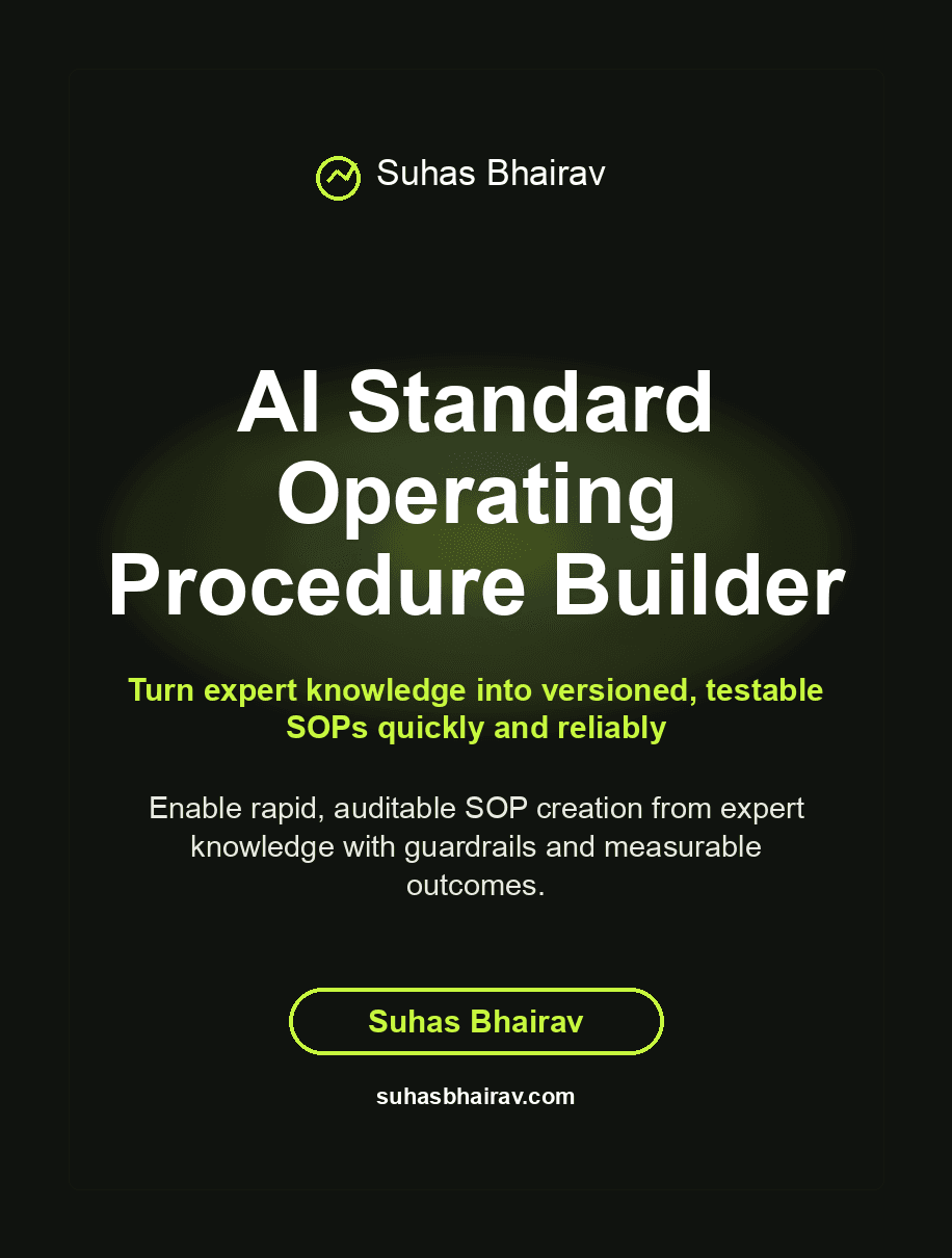 AI Standard Operating Procedure Builder cover