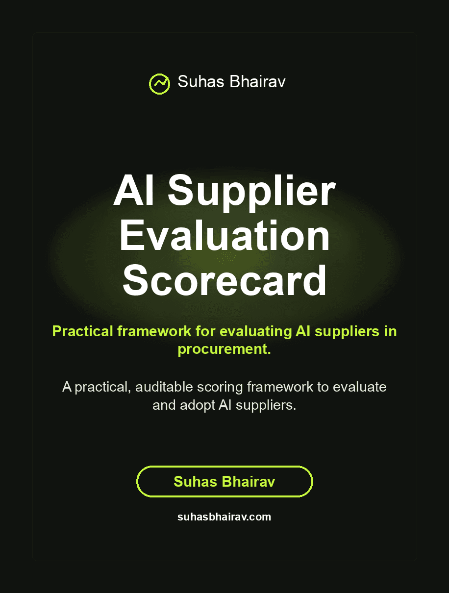 AI Supplier Evaluation Scorecard cover