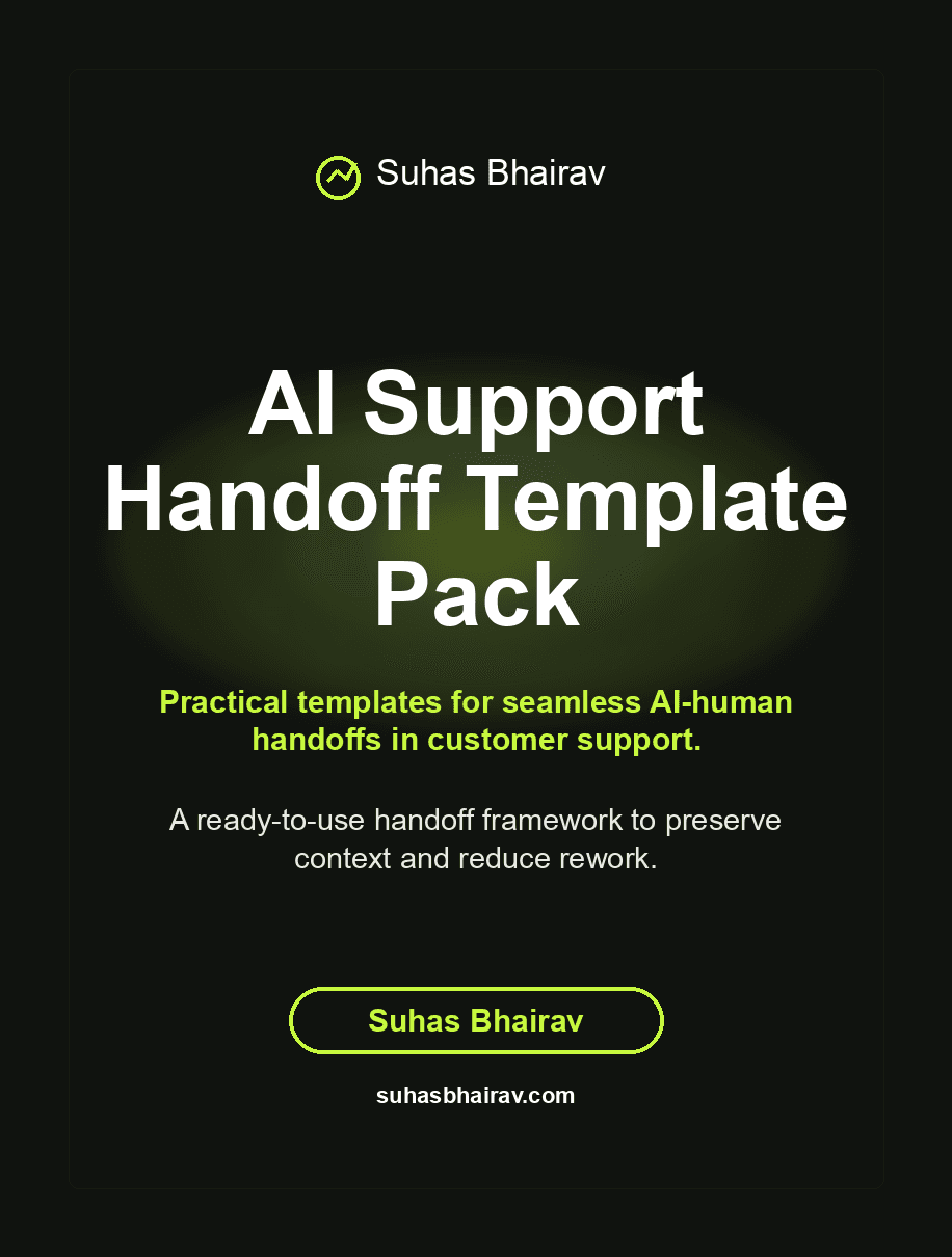AI Support Handoff Template Pack cover