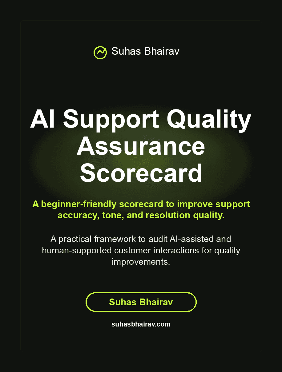 AI Support Quality Assurance Scorecard cover