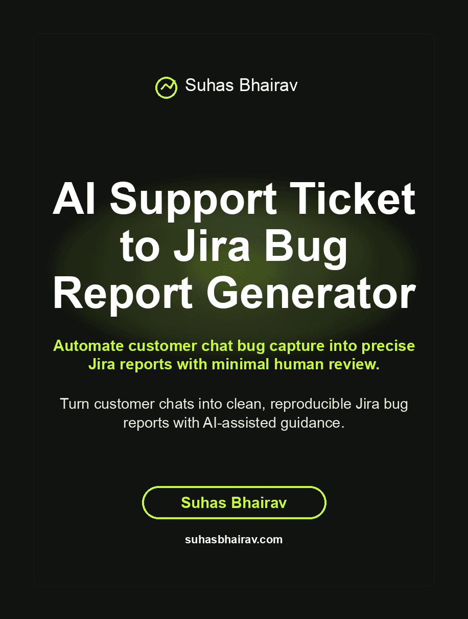 AI Support Ticket to Jira Bug Report Generator cover