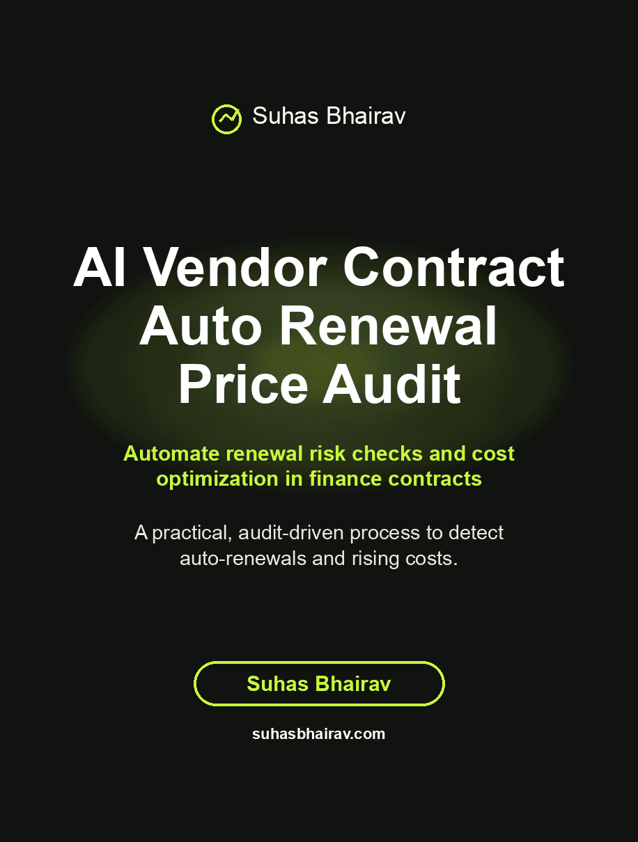 AI Vendor Contract Auto Renewal Price Audit cover