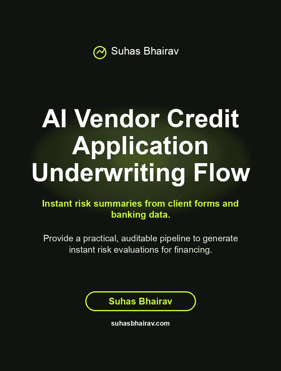 AI Vendor Credit Application Underwriting Flow cover