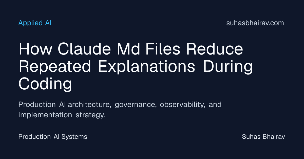 CLAUDE.md templates for production-grade coding | Suhas Bhairav